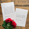 Custom quote print on handmade paper in script or typewriter font - Alison Rose Vintage