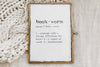 bookworm definition print in typewriter font on handmade cotton paper - Alison Rose Vintage