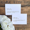 bridesmaid definition greeting card in typewriter font with envelope and rose sticker seal - Alison Rose Vintage