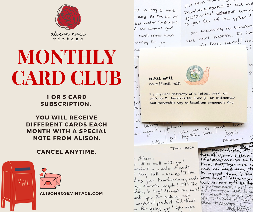 Join the Alison Rose Vintage Monthly Card Club