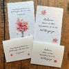 "Every leaf speaks bliss to me, fluttering from the autumn tree" Emily Bronte quote card