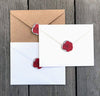 your love feels like poetry compliment greeting card in typewriter font with envelope and rose sticker - Alison Rose Vintage