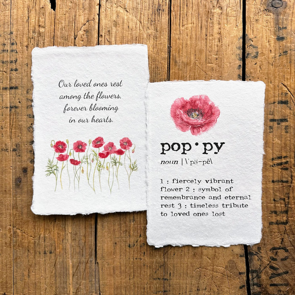 poppy seed flower meaning poppy flower definition print on handmade paper– Alison Rose Vintage