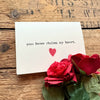 you have stolen my heart compliment greeting card