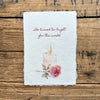 "She burned too bright for this world" quote on handmade cotton rag paper with original burning candle and rose watercolor image 