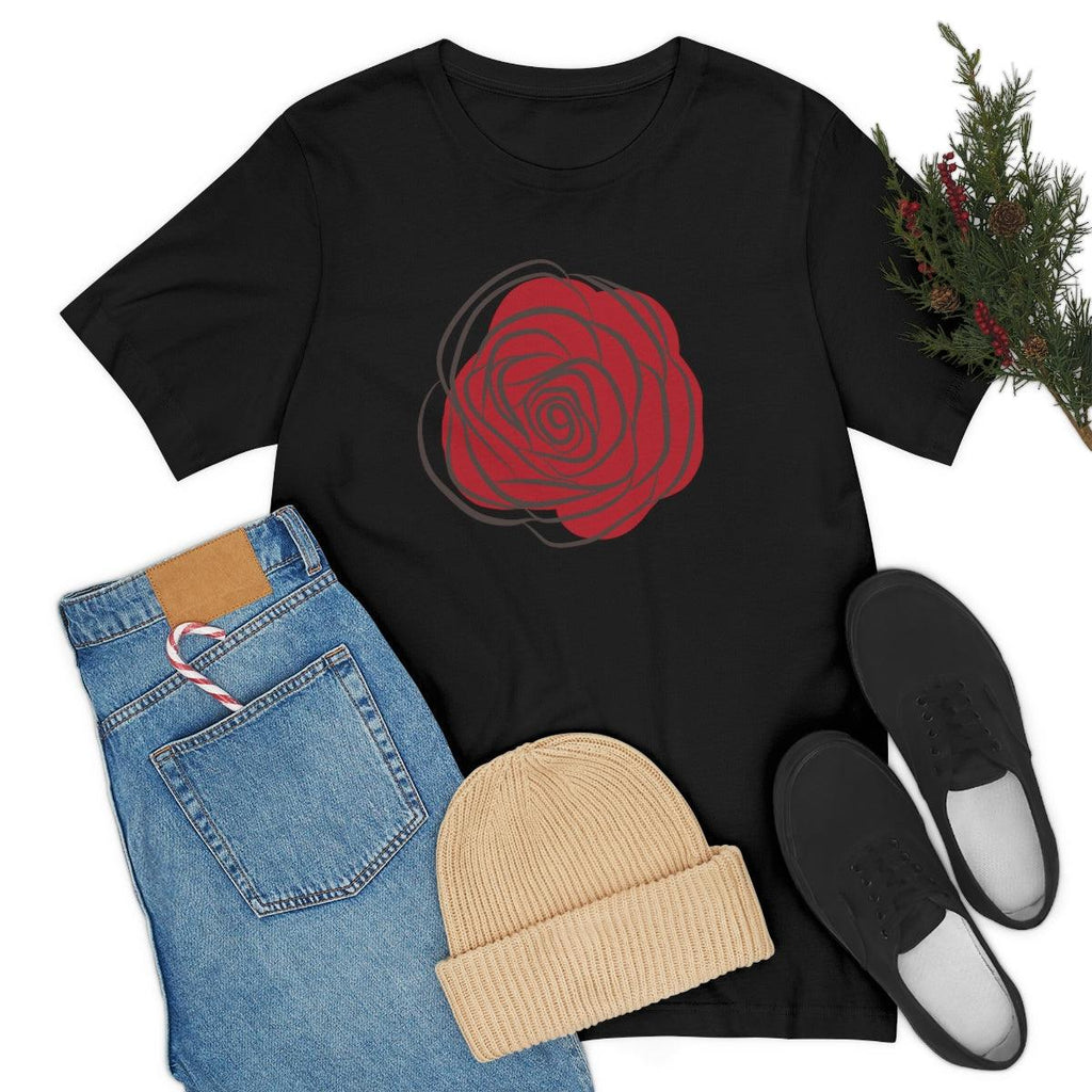 Alison Rose Vintage rose logo unisex short sleeve tee shirt, Bella Canvas t-shirt - Alison Rose Vintage