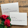 bookworm definition greeting card in typewriter font with envelope and rose sticker - Alison Rose Vintage