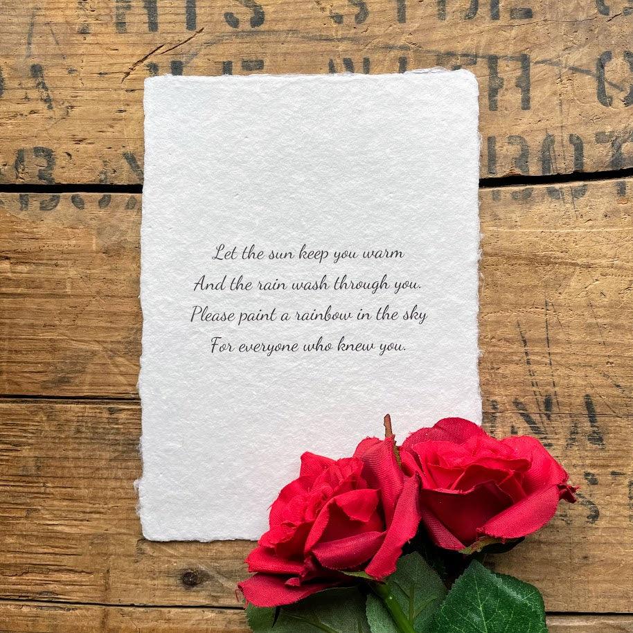 Custom quote print on handmade paper in script and/or typewriter font - Alison Rose Vintage