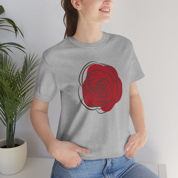 Alison Rose Vintage rose logo unisex short sleeve tee shirt, Bella Canvas t-shirt - Alison Rose Vintage