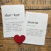 doctor definition print in typewriter font on 5x7 or 8x10 handmade cotton paper - Alison Rose Vintage