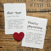 family physician definition print in typewriter font on 5x7 or 8x10 handmade cotton paper - Alison Rose Vintage