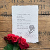 Fall in love with yourself first poem by R. Clift on 5x7, 8x10, 11x14 handmade paper