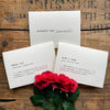 gratitude definition greeting card with envelope and rose sticker