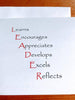 leader acronym greeting card on cardstock with envelope and rose sticker - Alison Rose Vintage