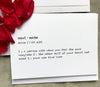 soulmate definition greeting card in typewriter font with envelope and rose sticker seal - Alison Rose Vintage