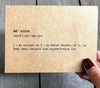 admire definition greeting card in typewriter font with envelope and rose sticker - Alison Rose Vintage