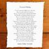 Custom song lyrics print on handmade cotton paper in script and/or typewriter font - Alison Rose Vintage