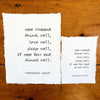 One cannot think well if one has not dined well quote by Virginia Woolf on handmade paper - Alison Rose Vintage