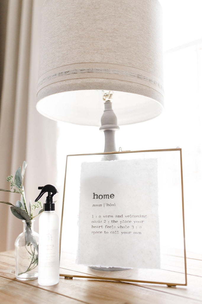 home definition print in typewriter font on 5x7 or 8x10 handmade cotton paper - Alison Rose Vintage
