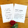 I wish I met you sooner, so I could love you longer print on 5x7 or 8x10 handmade paper - Alison Rose Vintage