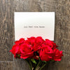 you feel like home compliment greeting card in typewriter font with envelope and rose sticker - Alison Rose Vintage