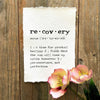 recovery definition print in typewriter font on handmade cotton paper - Alison Rose Vintage