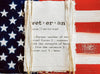 veteran definition print in typewriter font on handmade cotton paper - Alison Rose Vintage