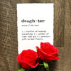 daughter definition print in typewriter font on 5x7 or 8x10 handmade cotton paper - Alison Rose Vintage