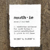 southie massachusetts definition print in typewriter font on 5x7 or 8x10 handmade paper - Alison Rose Vintage
