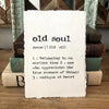 old soul definition print in typewriter font on handmade cotton paper - Alison Rose Vintage