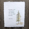 In every walk with nature John Muir quote in typewriter font on 5x7 or 8x10 handmade cotton paper - Alison Rose Vintage