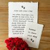 Live Life Like a Dog print in typewriter and script font on 8x10 handmade cotton paper - Alison Rose Vintage