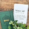 blessed definition print in typewriter font on handmade cotton paper - Alison Rose Vintage