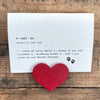 Custom name definition greeting card in typewriter font with envelope and rose sticker, size 4x5.5 - Alison Rose Vintage