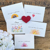 5 colorful compliment cards, stationery bundle
