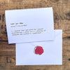 sympathy definition greeting card in typewriter font with envelope and rose sticker - Alison Rose Vintage