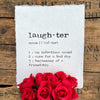 laughter definition print in typewriter font on 5x7 or 8x10 handmade cotton paper - Alison Rose Vintage