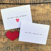 you are a work of art compliment greeting card in typewriter font with envelope and rose sticker - Alison Rose Vintage