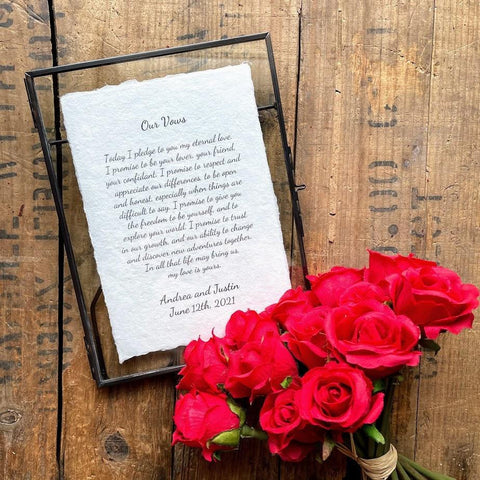 6x8 pressed glass frame add on for 5x7 print in black - Alison Rose Vintage