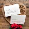 maid or matron of honor definition greeting card in typewriter font with envelope and rose sticker - Alison Rose Vintage