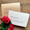 thanksgiving definition greeting card in typewriter font with envelope and rose sticker - Alison Rose Vintage