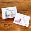 Let heaven and nature sing greeting card with cardinal image, envelope and rose sticker - Alison Rose Vintage