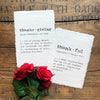 thankful definition print in typewriter font on 5x7 or 8x10 handmade cotton paper - Alison Rose Vintage