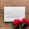veteran definition greeting card in typewriter font with envelope and rose sticker - Alison Rose Vintage