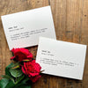 leader definition greeting card in typewriter font with envelope and rose sticker - Alison Rose Vintage