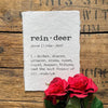 reindeer definition print in typewriter font on 5x7 or 8x10 handmade cotton paper - Alison Rose Vintage