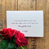 I will hold you through the dark R. Clift quote greeting card - Alison Rose Vintage