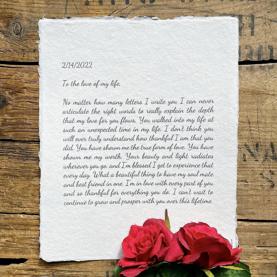 Love Large Letters Printable Love Letter Paper