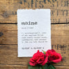 Maine OR 207 area code definition print in typewriter font on handmade paper - Alison Rose Vintage