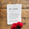 naples florida definition print in typewriter font on handmade paper - Alison Rose Vintage